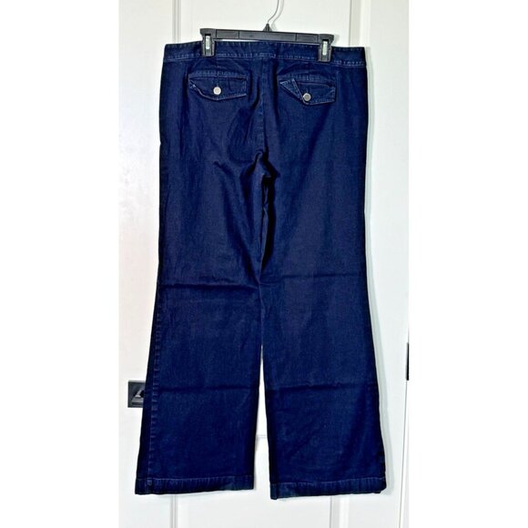 Ann Taylor Modern Fit Lindsay Waist Jean Trousers Sailor Buttons Womens 12 - Picture 3 of 9